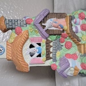 Easter Jubilee Ceramic Bunny House Multicolor Pascua